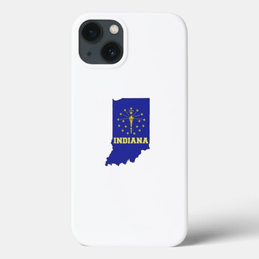Indiana-Staatsflagge und -Karte Case-Mate iPhone Hülle (Rückseite)
