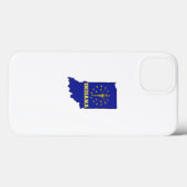 Indiana-Staatsflagge und -Karte Case-Mate iPhone Hülle (Rückseite (Horizontal))