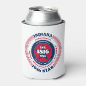 Indiana Staatsstolz Monogram Cooler Dosenkühler (Kanne Vorderseite)
