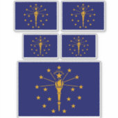 Indiana State Flag Design Aufkleber (Vorderseite)