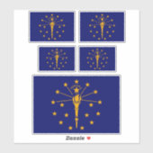 Indiana State Flag Design Aufkleber (Blatt)