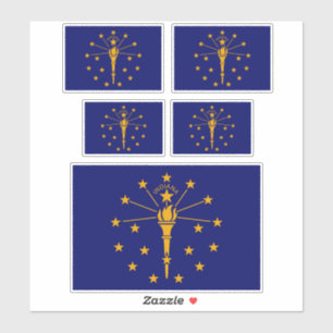 Indiana State Flag Design Aufkleber