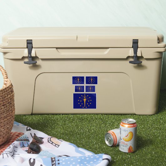 Indiana State Flag Design Aufkleber (Kühler)