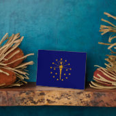 Indiana State Flag Design Fotoplatte (Seite)