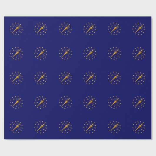 Indiana State Flag Design Geschenkpapier (Flach)