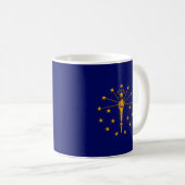 Indiana State Flag Design Kaffeetasse (VorderseiteRechts)