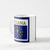 Indiana State Flag Design Kaffeetasse (Vorderseite Links)