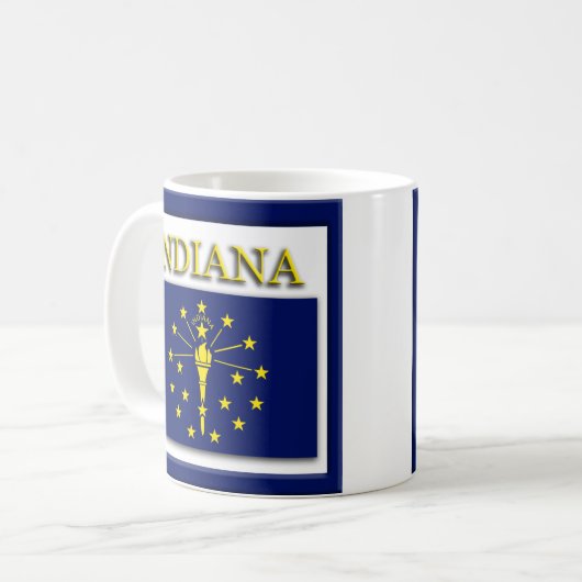 Indiana State Flag Design Kaffeetasse (Vorderseite Links)