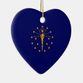 Indiana State Flag Design Keramik Ornament (Rechts)