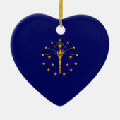 Indiana State Flag Design Keramik Ornament (Vorne)