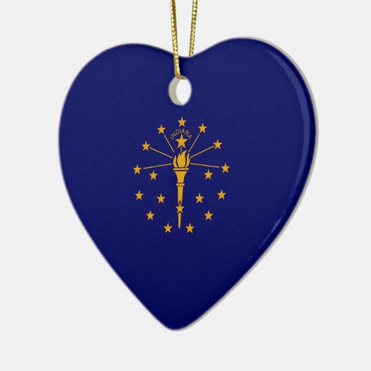 Indiana State Flag Design Keramik Ornament (Links)