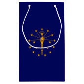 Indiana State Flag Design Kleine Geschenktüte (Rückseite)
