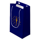 Indiana State Flag Design Kleine Geschenktüte (Vorderseite Schrägansicht)