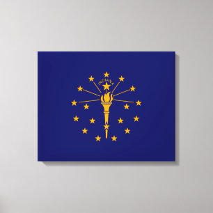 Indiana State Flag Design Leinwanddruck