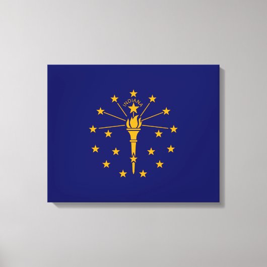 Indiana State Flag Design Leinwanddruck (Vorderseite)