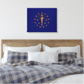 Indiana State Flag Design Leinwanddruck (Insitu (Schlafzimmer))