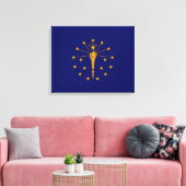 Indiana State Flag Design Leinwanddruck (Insitu (Wohnzimmer))