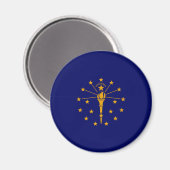Indiana State Flag Design Magnet (Vorderseite/Rückseite)