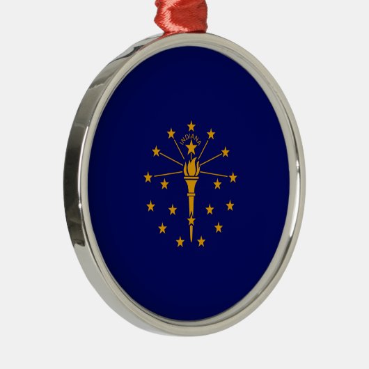 Indiana State Flag Design Ornament Aus Metall (Rechts)
