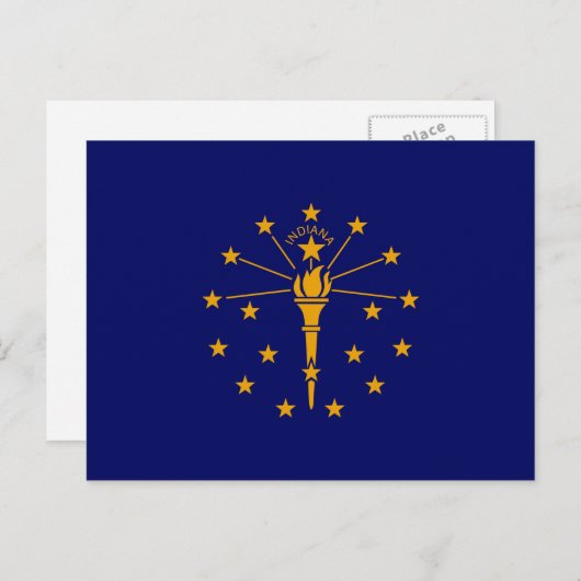 Indiana State Flag Design Postkarte (Vorne/Hinten)