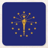Indiana State Flag Design Rechteckiger Pappuntersetzer (Vorderseite)