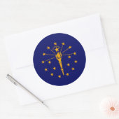 Indiana State Flag Design Runder Aufkleber (Umschlag)