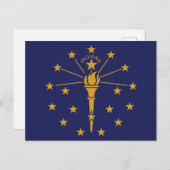 Indiana State Flag Hoosier Staat Torch 19 Sterne Postkarte (Vorne/Hinten)
