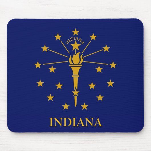 INDIANA State Flag Mouse Pad Text anpassen Mousepad (Vorne)