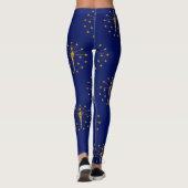 Indiana State Flag Navy Leggings Individuelle Name (Rückseite)