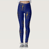 Indiana State Flag Navy Leggings Individuelle Name (Vorderseite)
