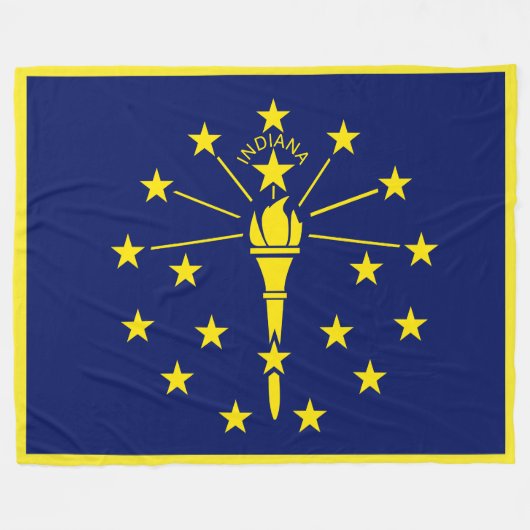 Indiana State Flag Print Patriotc Fleecedecke (Vorderseite (Horizontal))
