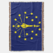Indiana State Flag Print Patriotic Decke (Vorderseite Vertikal)