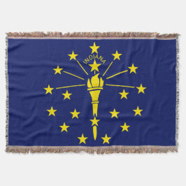 Indiana State Flag Print Patriotic Decke