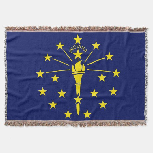 Indiana State Flag Print Patriotic Decke (Vorderseite)