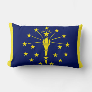 Indiana State Flag Print Patriotic Lendenkissen