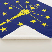 Indiana State Flag Print Patriotic Sherpadecke (3/4)