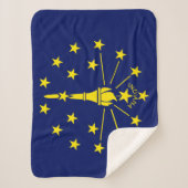 Indiana State Flag Print Patriotic Sherpadecke (Vorderseite)