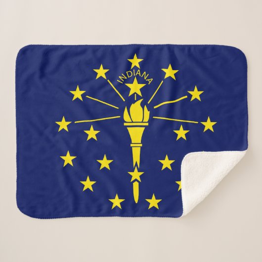 Indiana State Flag Print Patriotic Sherpadecke (Vorderseite (Horizontal))