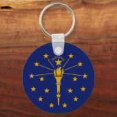 Indiana State Flag Schlüsselanhänger ID Tag IHRER (Rückseite)