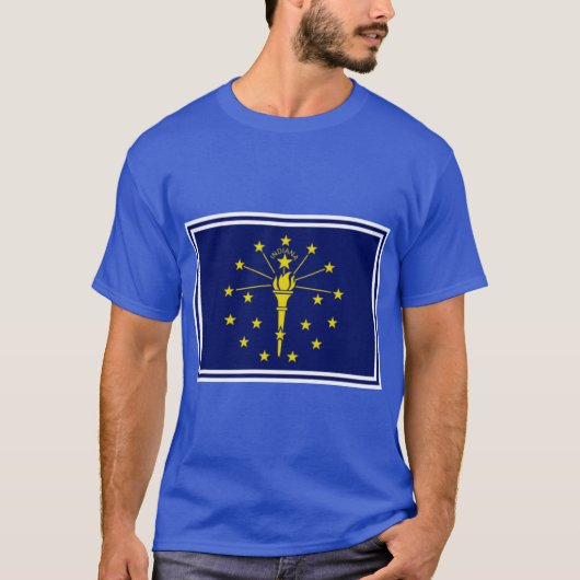 Indiana State Flag Stickers T-Shirt (Vorderseite)