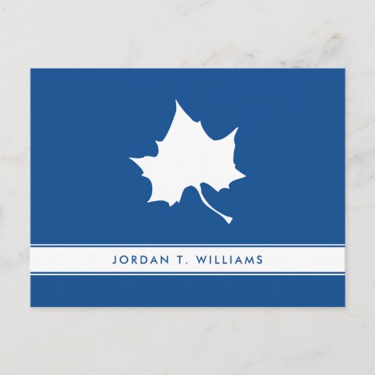 Indiana State Leaf Einladungspostkarte (Vorderseite)