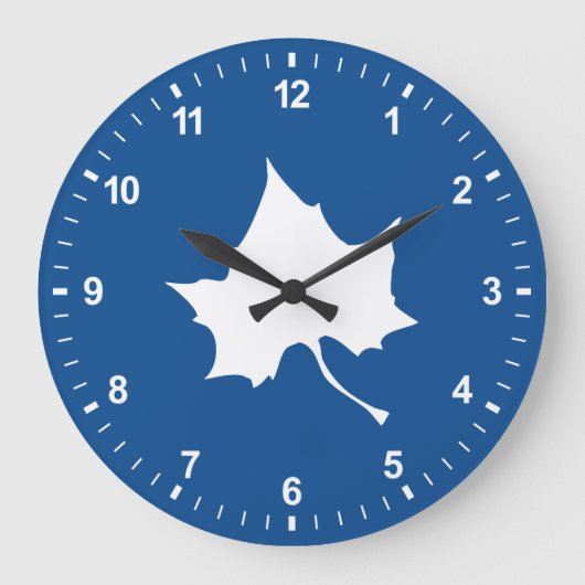 Indiana State Leaf Große Wanduhr (Vorderseite)