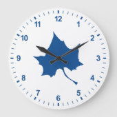 Indiana State Leaf Große Wanduhr (Vorderseite)