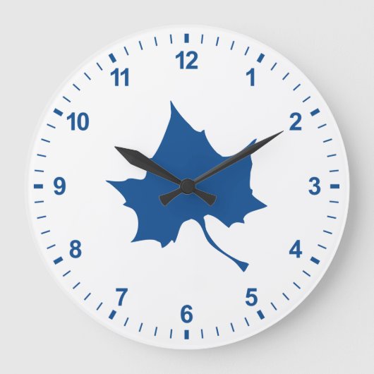 Indiana State Leaf Große Wanduhr (Vorderseite)