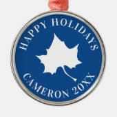 Indiana State Leaf Ornament Aus Metall (Vorne)