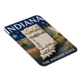 Indiana State Pride Kalkstein-Erbe Magnet (Rechte Seite)