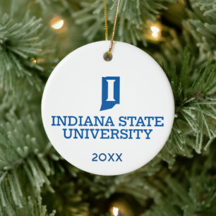 Indiana State University Feiertag Keramik Ornament