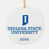 Indiana State University Feiertag Keramik Ornament (Vorne)