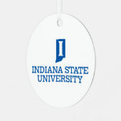 Indiana State University Feiertag Ornament Aus Metall (Vorderseite links)