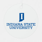Indiana State University Feiertag Ornament Aus Metall (Vorderseite)